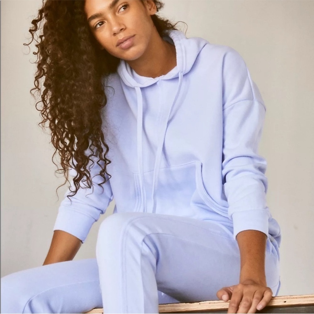 Free People Movement Work It Out Hoodie in Aurora Blue - Picture 5 of 11
